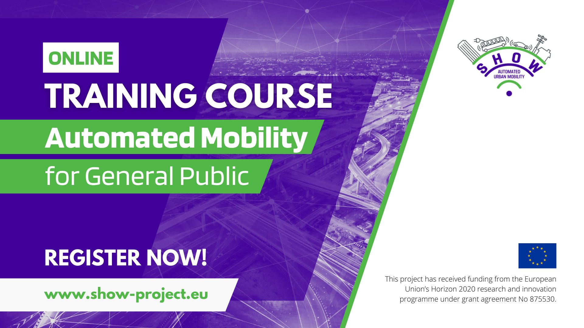 BANNER_SHOW Training_Automated Mobility for General Public_EU LOGO